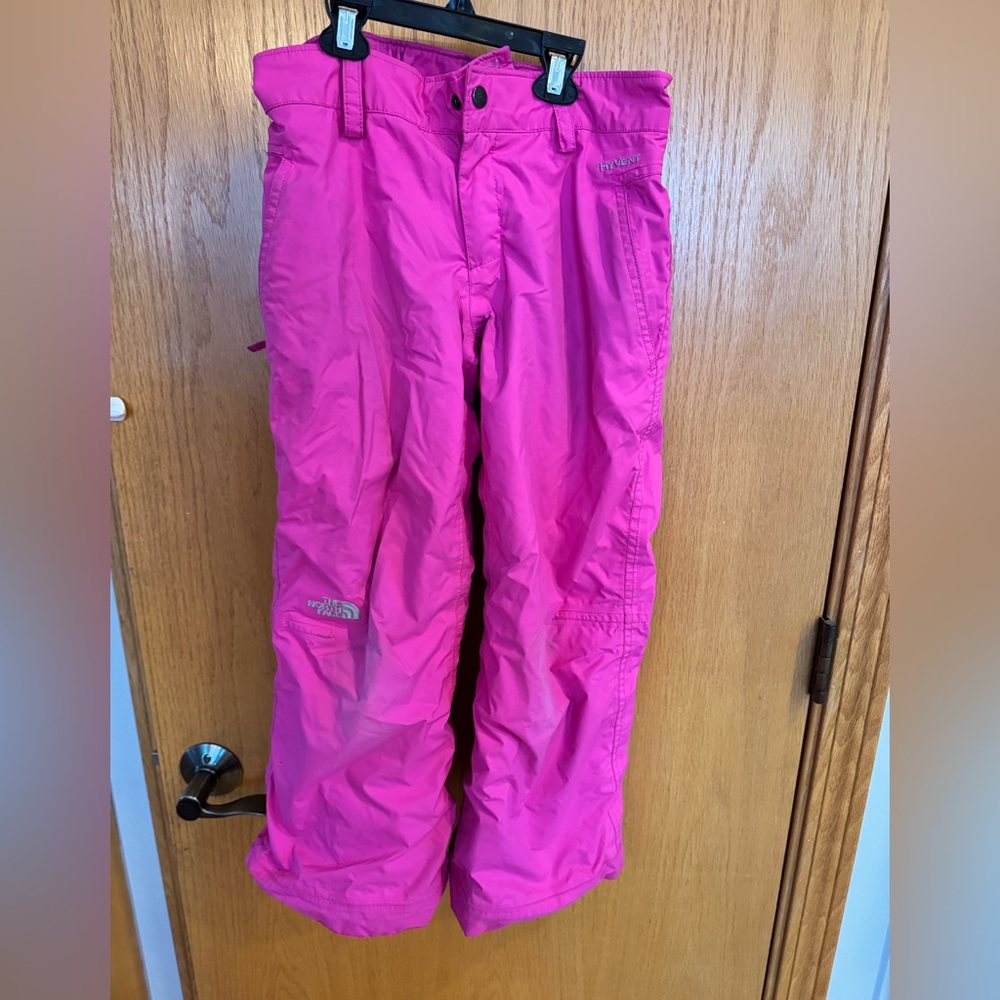 North face pink snow pants